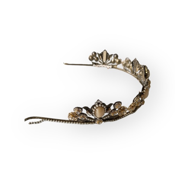 Vintage: Mari Elena ᪥ Moonstone Floral Swarovski Crystal Bridal Tiara ᪥ Luxury - Picture 7 of 16